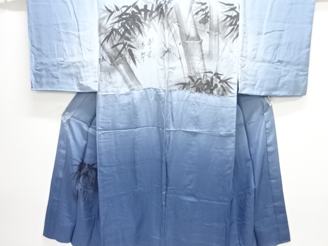 JAPANESE KIMONO / ANTIQUE HITOE MENS JUBAN / SILK / BAMBOO GRASS